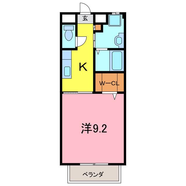 サンモールKOUMURA(1K/2階)の間取り写真