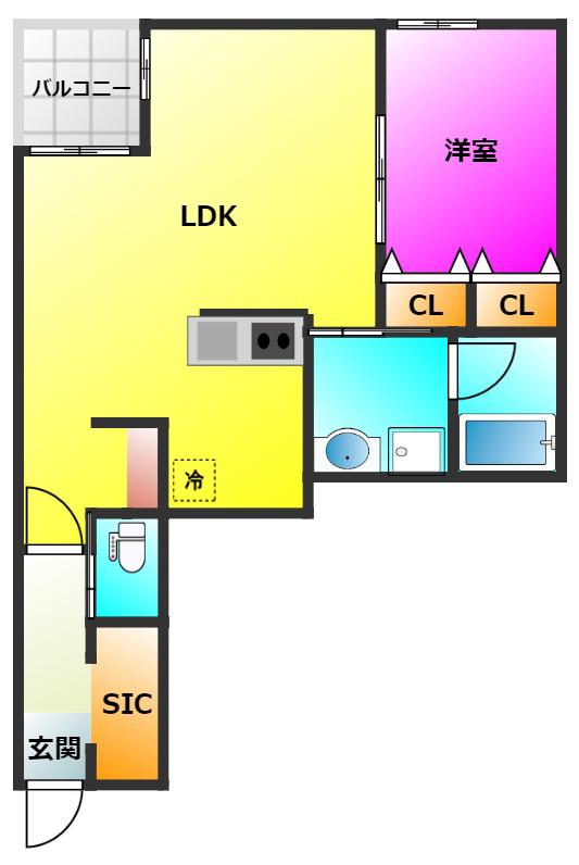 グランリヴィエラ(2LDK/2階)の間取り写真