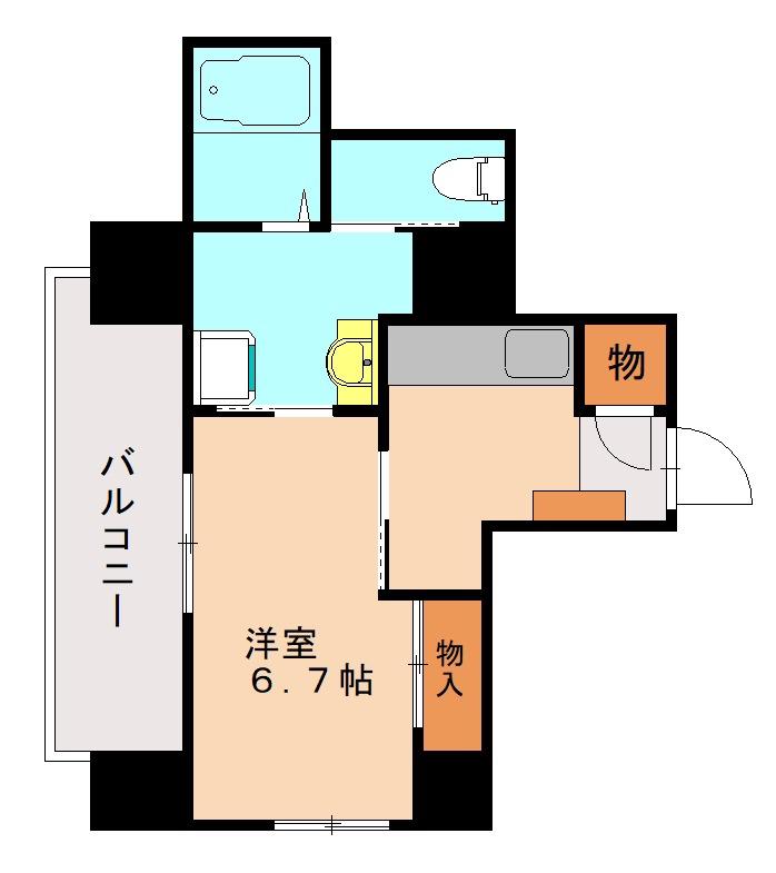 セリユ下大利ビル(1K/4階)の間取り写真