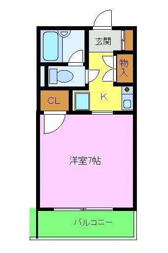 エクセル北浦(1K/1階)の間取り写真