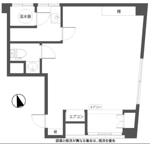 ピロティ青山(ワンルーム/1階)の間取り写真