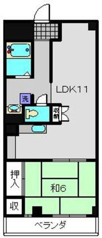 三島ビルサンパレスミシマ(1LDK/3階)の間取り写真