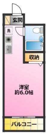 スカイコート日吉第2(ワンルーム/4階)の間取り写真