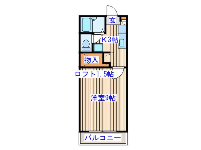 ハイライフ泉中央(1K/1階)の間取り写真