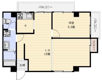 ガーデンヒルズ(1LDK/2階)の間取り写真