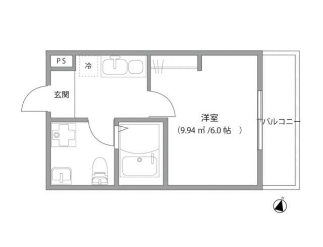 DELIGHT TOWN(1K/2階)の間取り写真