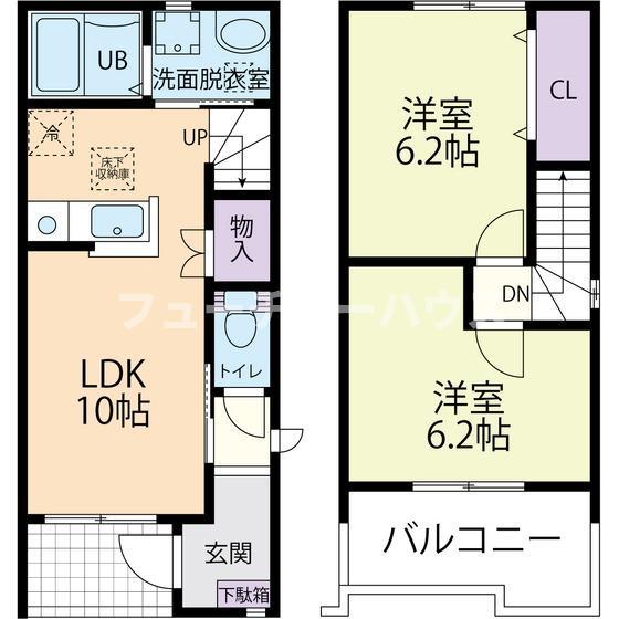 FORTUNA(2LDK/1階)の間取り写真