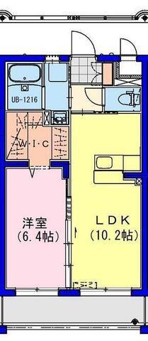 ライズ霧島(1LDK/3階)の間取り写真