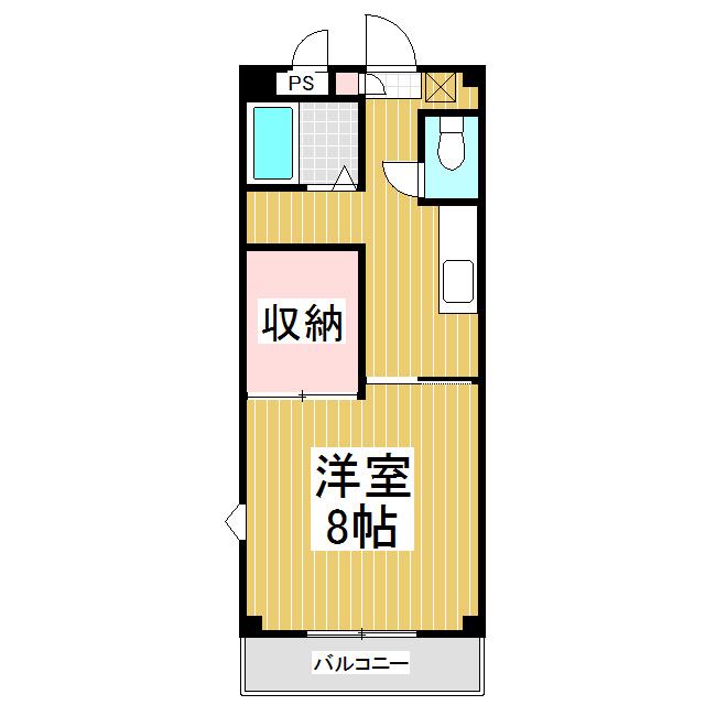 プチハウス小倉(1K/3階)の間取り写真