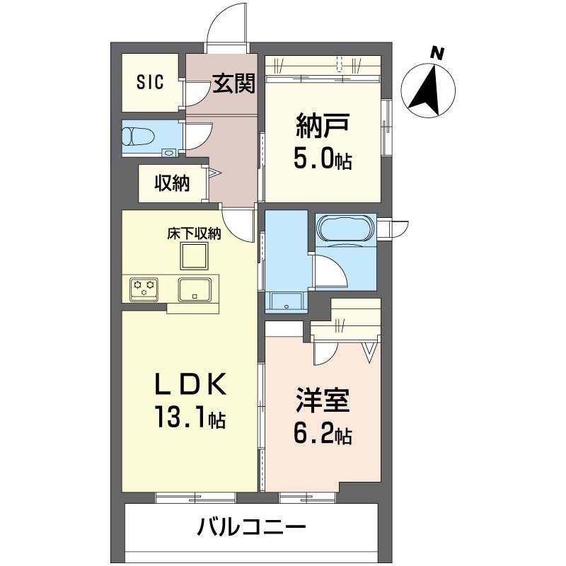 グランディール都筑SHM(1SLDK/1階)の間取り写真
