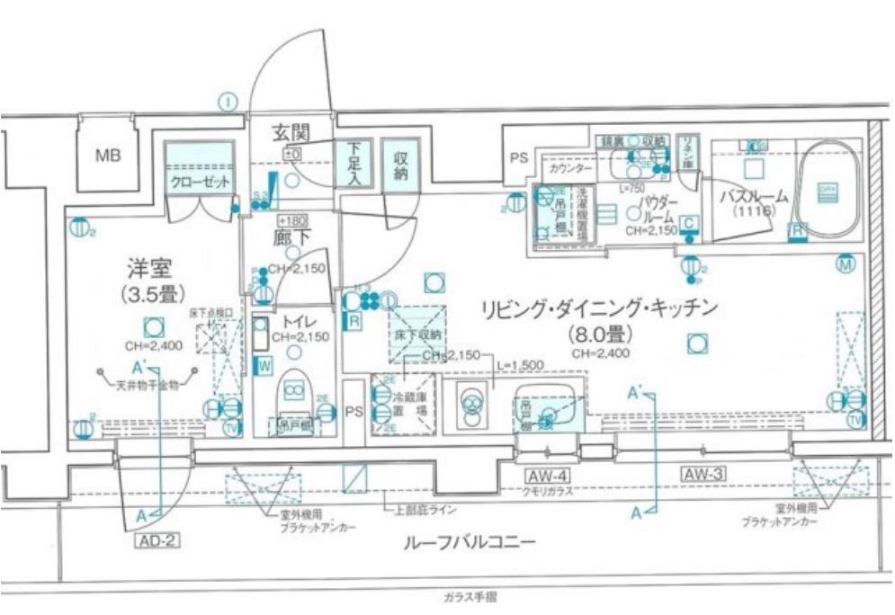 関町北4丁目M(1LDK/6階)の間取り写真