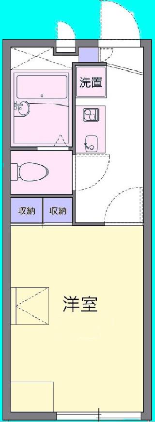 萩原天神(1K/2階)の間取り写真