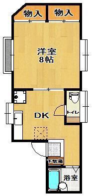 ネオスピティ(1DK/1階)の間取り写真