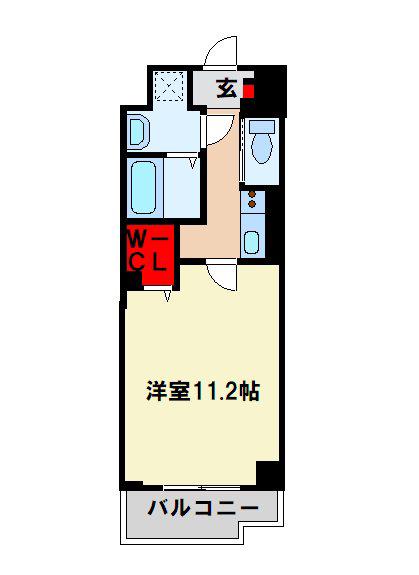 エルグランド二日市(1K/5階)の間取り写真