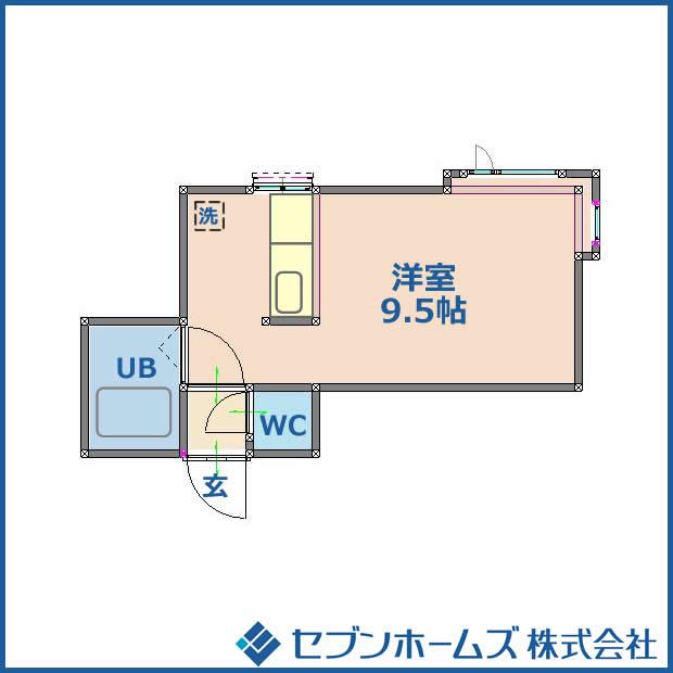 MMハイムI(ワンルーム/2階)の間取り写真