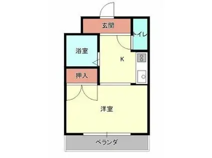寿マンション琴塚(ワンルーム/2階)の間取り写真