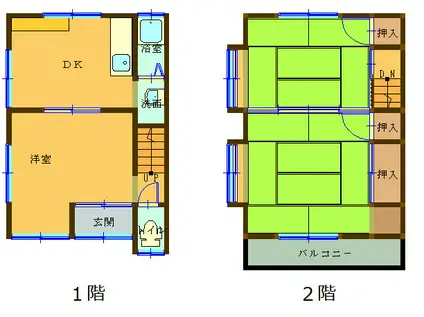 小畑昌義アパート(3DK/1階)の間取り写真