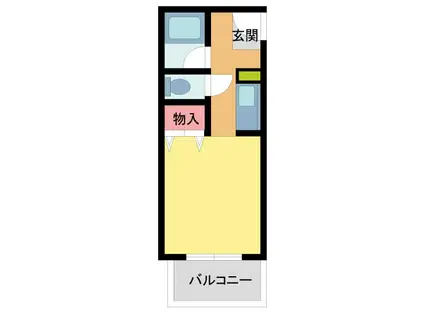 エルズ夙川(1K/2階)の間取り写真
