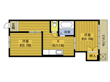 メゾン・ド・トライ(2K/2階)の間取り写真