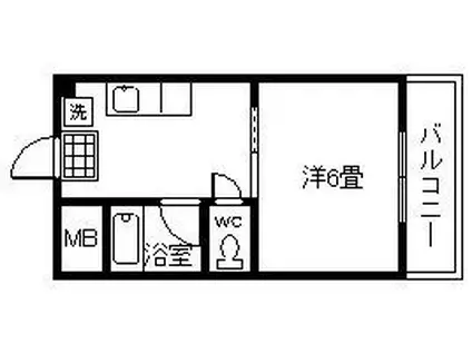 メゾン黒木(1K/3階)の間取り写真