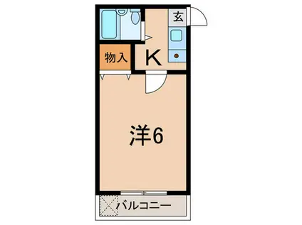大田ハイツ(1K/1階)の間取り写真
