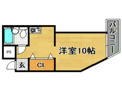 ムーンライト大桐(ワンルーム/2階)の間取り写真