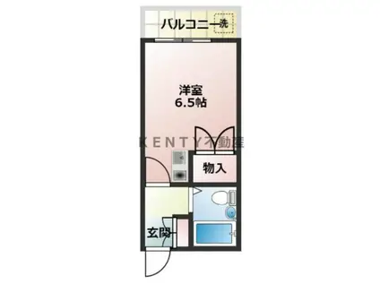岩崎ハイム(ワンルーム/2階)の間取り写真