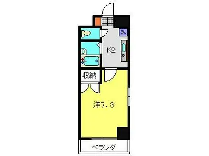 マモール川崎II(1K/5階)の間取り写真
