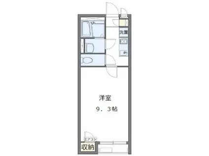 クレイノ光彩サウス(1K/2階)の間取り写真