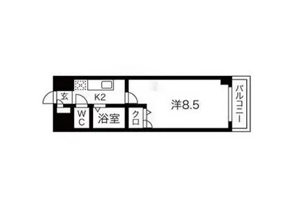 現代ハウス新栄(1K/7階)の間取り写真