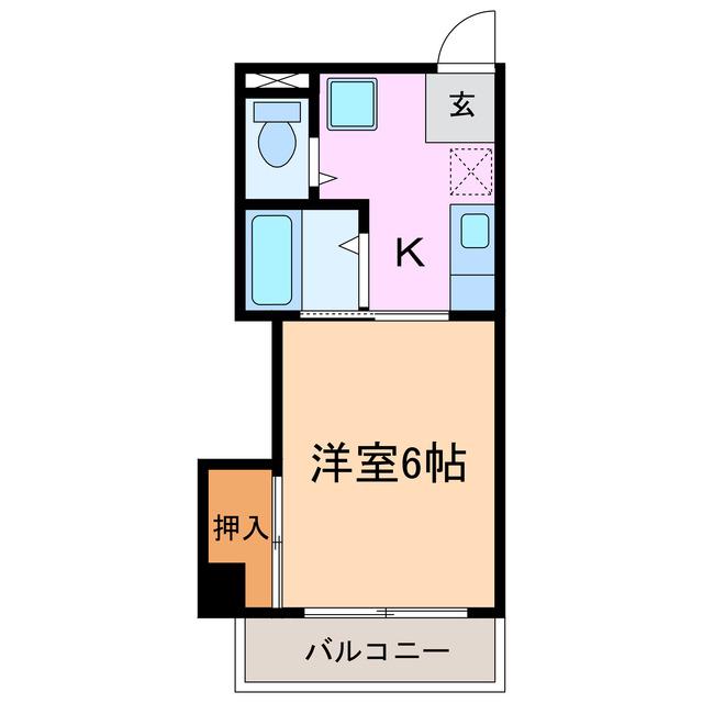 第1須賀ビル(1K/4階)の間取り写真