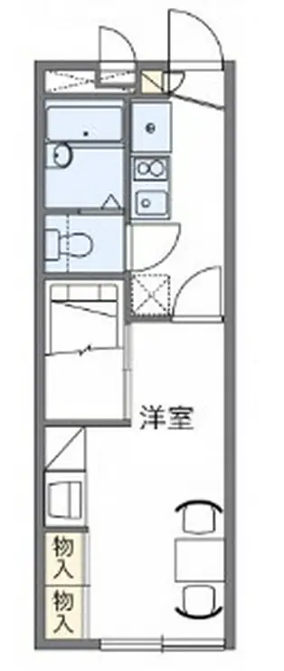 レオパレス東豊田I 2階階 間取り