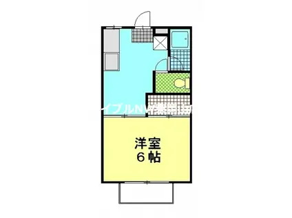 メゾネット竜操B(1K/2階)の間取り写真