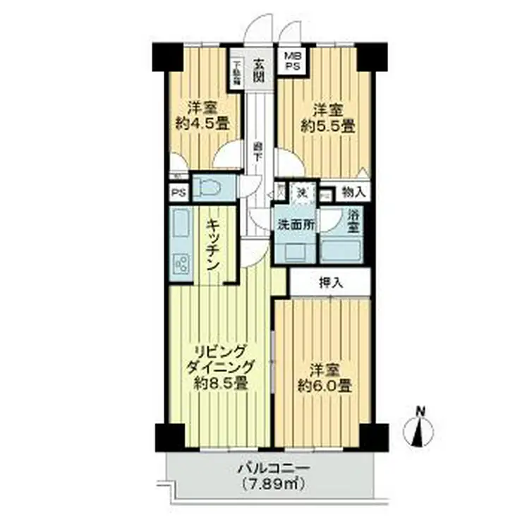 ライオンズマンション東陽町第3 9階階 間取り