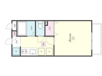 グローリー1番館(1K/2階)の間取り写真