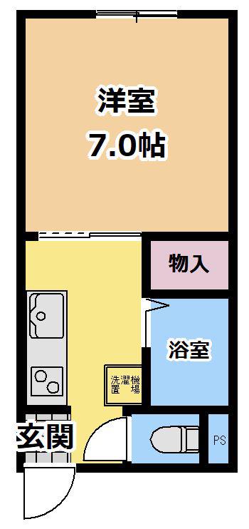 フローレンスM(1K/1階)の間取り写真