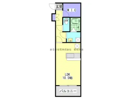 イーストリッツ(ワンルーム/2階)の間取り写真