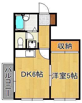 THE SQUARE・ORIO RESIDENCE(1DK/4階)の間取り写真