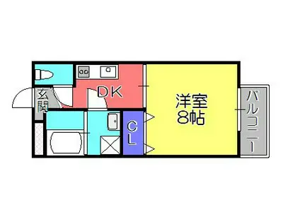 セビアンハイツ(1K/2階)の間取り写真