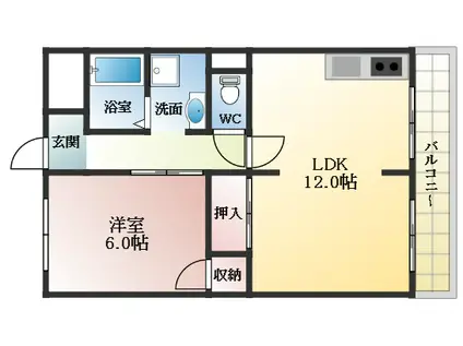 メゾンドシャトレ(1LDK/3階)の間取り写真