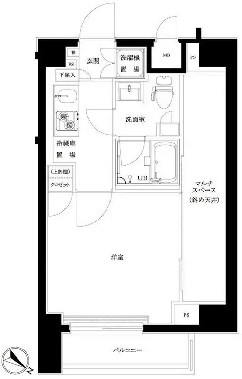 ルーブル旗の台弐番館 6階階 間取り