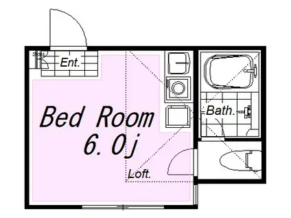 ユナイト生麦ナプリオーネ(ワンルーム/2階)の間取り写真