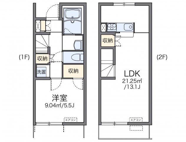 レオネクストコスモス(1LDK/1階)の間取り写真