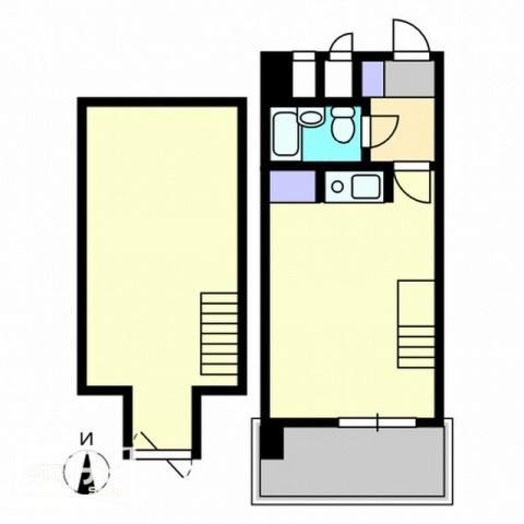 AMS4観光町(1K/9階)の間取り写真