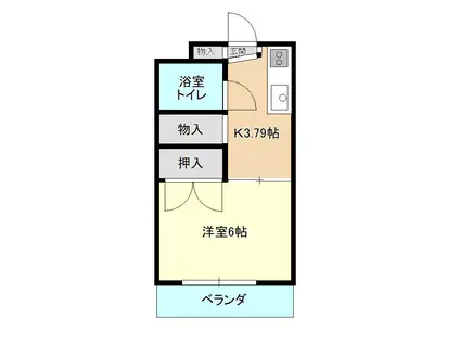 コーポ三浦(1K/1階)の間取り写真