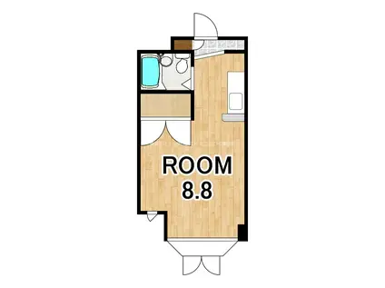 パークショア瀬田(1K/5階)の間取り写真