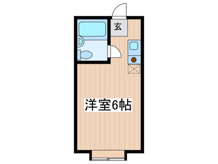 吉盛ビル(ワンルーム/1階)の間取り写真