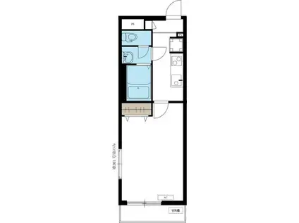 リブリ・CREDO KAWAGUCHI II(1K/1階)の間取り写真