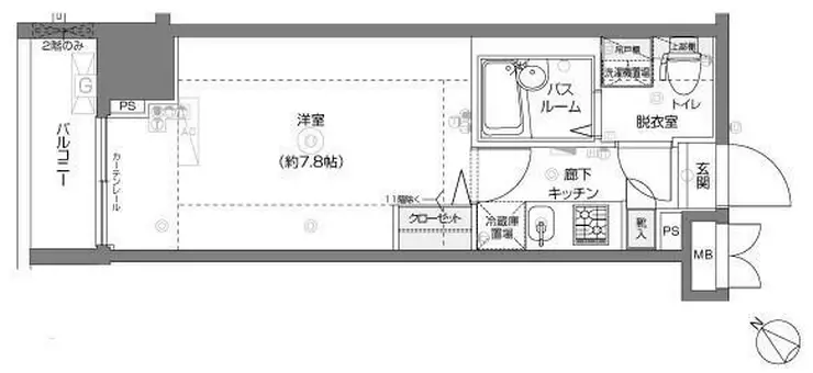 フェニックス横濱関内BAY MARKS 5階階 間取り