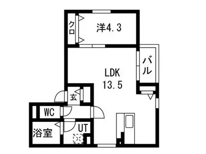 アークレジデンス中村日赤(1LDK/3階)の間取り写真